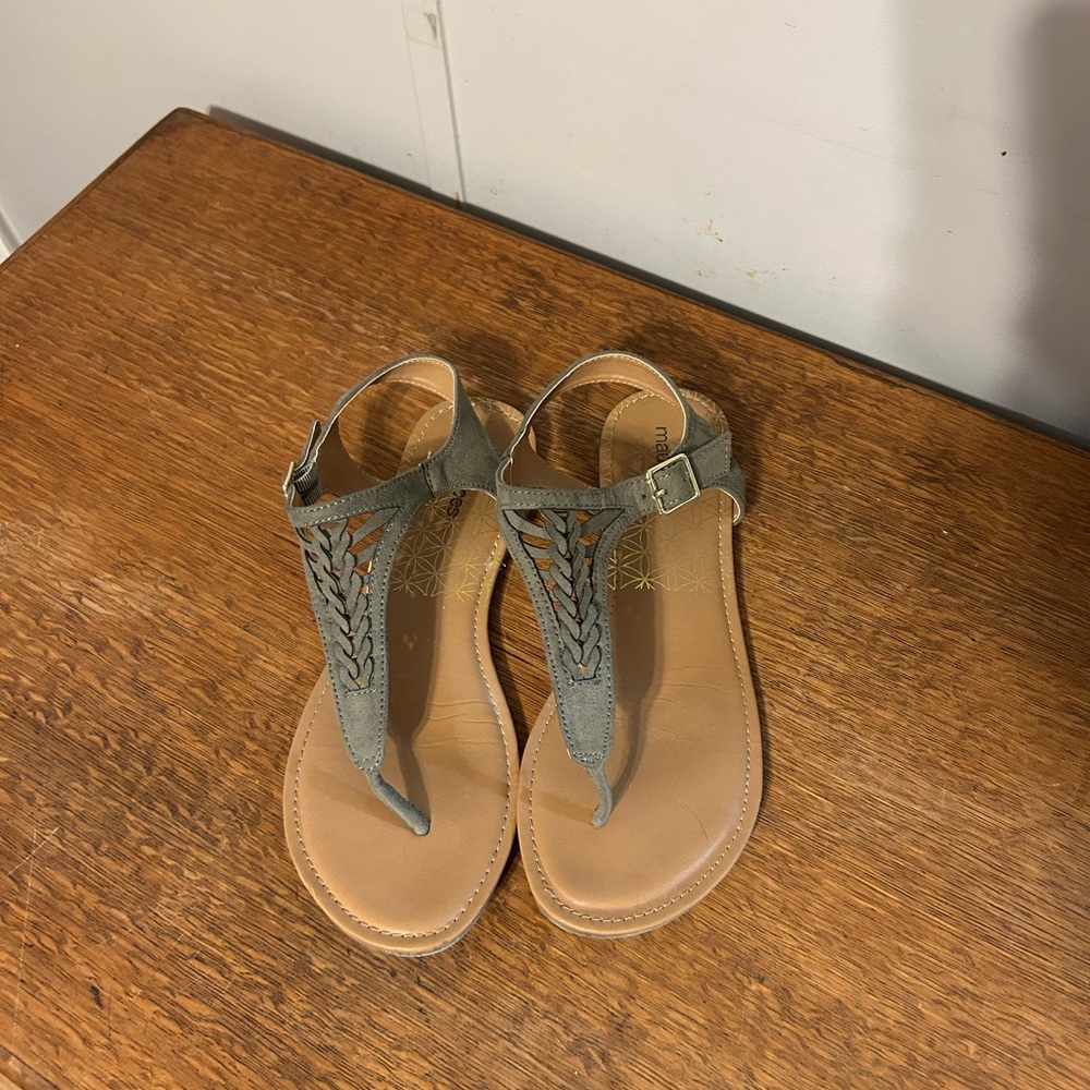 Maurice’s olive green sandals